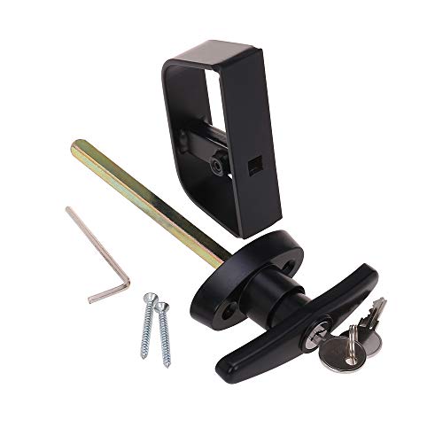 T-Handle Lock kit Shed Door Lock with 3 Keys and 2 Screws, 5-1/2" Stem Barn Playhouse & Chicken Coop Door Lock - size: 5½" T-Handle Lock 1kit