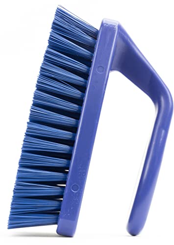 SPARTA Scrub Brush with Iron Shaped Handle and Stiff Bristles, Heavy Duty Scrubber Brush for Kitchen, Bathroom, Shower, Tile, Sink, Carpet and Bakepans, Polypropylene, 6 Inches, Blue, (Pack of 6) - color: Blue, size: 6 Inches (Pack of 6)