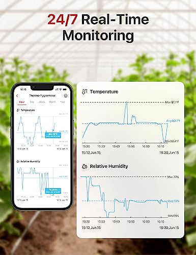 X-Sense Indoor Wi-Fi Thermometer Hygrometer, 3 Sensors & Base Station | Temperature Sensor with App Control, Data Export at No Charge, for Room, Wine Cellar, Basement Tracking - color: Round, size: 3-Pack with 1 Base Station