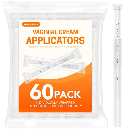 TENKAIWICK Vaginal Suppository Applicator 60Pk, Individually Wrapped, Soft Tip - style: 60 count (pack of 1)