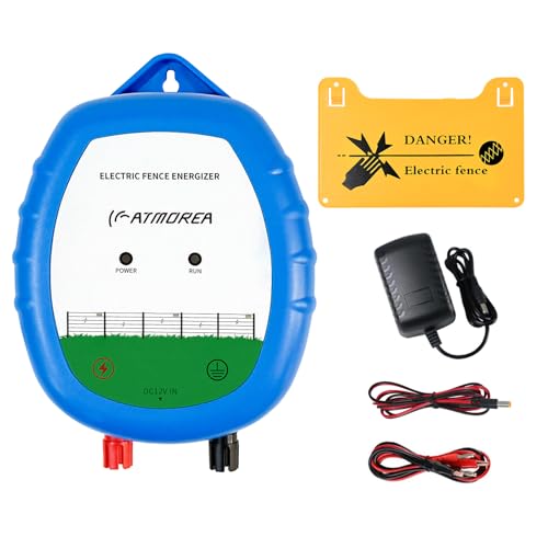 Electric Fence Charger - Multi-Powered, 8 kV, 0.5 Joules Output Energizer, Ideal for Livestock, Pet, Poultry, Gardens, Orchards Protection - Up to 5-Mile Range
