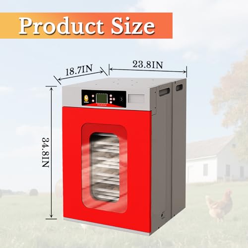 400 Eggs Incubator ，Automatic Incubator for Hatching Eggs, with Automatic Egg Turning and Temperature Humidity Control, Poultry Hatching Incubator for Chicken Duck Goose Quail Bird - color: 400 Eggs