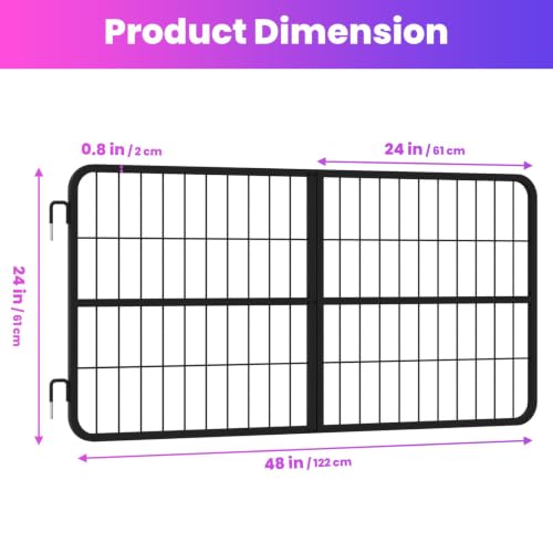 Farm Horse Stall Gate 48 Inch Wide Durable Steel Two-Way Door Guard with Thicker Protective Coating Prevents Warping and Cracking Essential Accessory for Barns and Livestock Pens