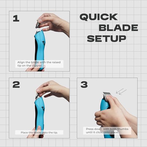 Professional A5 Blades – Powder Metallurgy + Titanium-Ceramic, Low-Heat High-Precision – Fits Wahl, Andis, Oster, Heiniger A5 Clippers, Parent (#7F 3.2mm-1/8) - size: #7F 3.2mm-1/8"