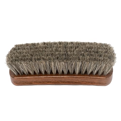 Cobbler’s Choice Co. Leather Care Kit with Horsehair Shoe Brush, Dauber Brush, Welt Brush, Microfiber Cloth - Brown - color: Brown