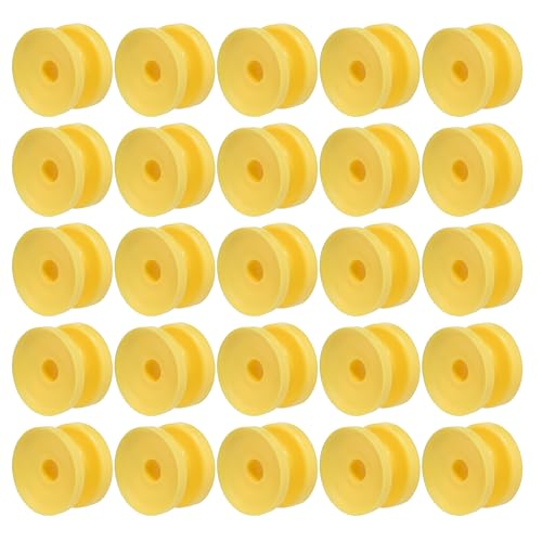 Donut Corner Post Electric Fence Insulators, Yellow, 20 | Polywire Insulator for Electric Fence, Farm Fence - color: yellow, size: 20