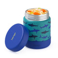 Bentgo Kids Stainless Steel Leak-Proof Food Jar for Hot or Cold Food | 11 fl oz Double Insulated Container with Removable Silicone Bumper, Dishwasher Safe, Easy Open Lid, Ages 3+ (Sharks) - color: Shark