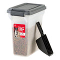 IRIS USA Dog Food Storage Container, Up to 13 lbs, Dark Gray, Made in USA | Includes 2-Cup Scoop, Airtight Seal, BPA-Free, Bird Seed, Cat food, Treats, Keeps Kibble Fresh, Pellets - color: Dark Gray/Clear, size: 13 lbs