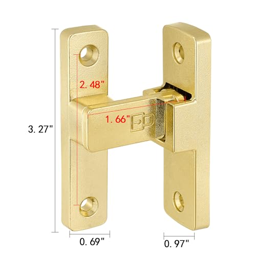 Gold 90 Degree Barn Door Lock ，Right Angle Door Lock Latch | Zinc Alloy Flip Gate Latches,for bedroom,garage,balcony,barn,sliding door,bathroom,window,cabinet,drawer,pet enclosures - color: Gold_90 Degree
