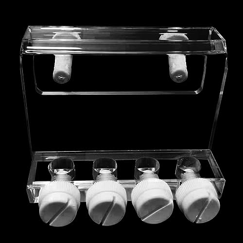 Aquarium dosing pump tubing holder Fixture,Dosing tubing holder for aquarium air pump accesories，Acrylic dosing container tube fixture holder for dosing pump（1 or 2 Pieces Pack） (1 Pieces Pack)