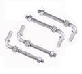 J-Bolt Post Hinge with 5/8" Hinge Pin Galvanized Post Gate Hinge for Chain Link Fence, Washers & Nuts Included (6" (4 Pcs)) - size: 6" (4 Pcs)