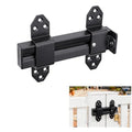Heavy Duty Slide Bolt Gate Latch,Gate Latch Lock with Padlock Hole,Gate Latch for Wooden Fences, Barn Doors, Sliding & Swing Gates, Outdoor Sheds & Courtyards, Matte Black (1Pack) - color: Black (1Pack)