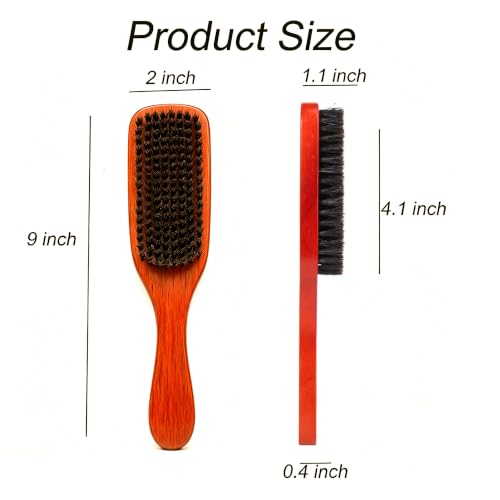 Boar Bristle Dog Brush for Short Haired Dogs, Natural Wooden Grooming Tool, Reduce Shedding, Detangle & Massage Sensitive Skin, Grooming to Calm Dogs & Build Pet Owner Bonding (Red sandalwood) - color: Red sandalwood