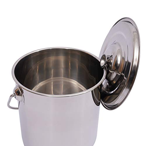 Extra Thick 304 Stainless Steel Milk Can, Milk Jug Milk Pail Anti-Leak Liquid Storage Transport Container with Sealed Lid and Carry Handle Tote Jug for ice, Meat, Fish, Food, Rice (12L/3.2Gal) - size: 12L/3.2Gal