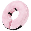 Grand Line Inflatable Dog Cone Collar, Soft Pet Recovery After Surgery (M+) | Does Not Block Vision | Protective Pet Neck Cone Alternative for Small, Medium, Large Dogs & Cats | Solid Pink - color: Pink, size: M+/ML(Neck:10"-14")