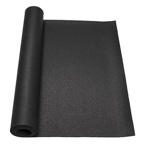 MSI Rubber Utility Mat 48in. x 72in. Black Floor Mat Pack Accent Wall Tile - size: 48 W x 72 L