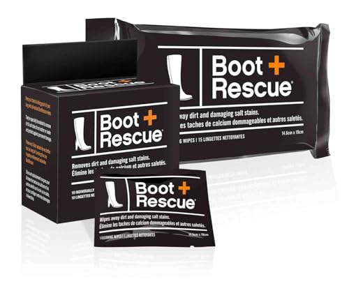 Boot Rescue All-Natural Cleaning Wipes. Remove Dirt & Damaging Salt Stains from Leather & Suede Shoes & Boots. Re-sealable Pack of 15 Wipes. | Revive your footwear instantly with eco-friendly, gentle wipes that preserve texture and restore color flawlessl