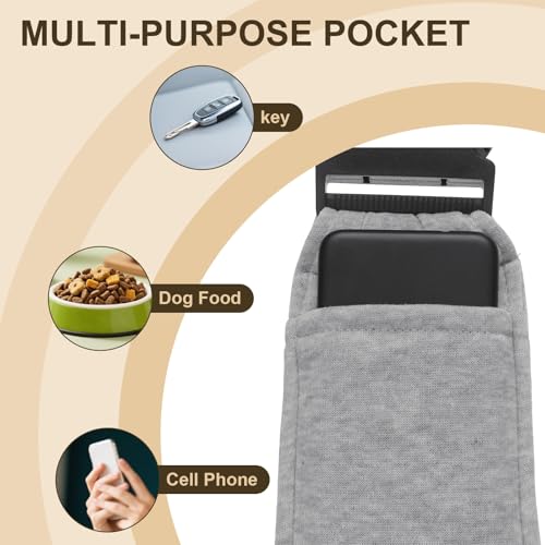 Dog Sling Carrier for Small Dogs and Cats Up to 16.5 Lbs, Adjustable Buckle with Pocket Pet Sling Carrier Safety Harness, (Gray, 1 Pcs) Intended for Outdoor/Camp/Travel - color: Gray