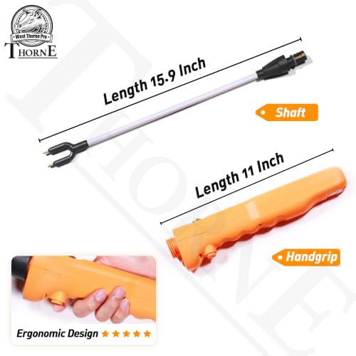 Cattle Prod, Waterproof Livestock Prod Stick with LED Light, Livestock Prod for Livestock Management(25.9in) - size: 25.9"