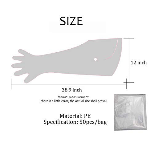 Halter Disposable Artificial Insemination Gloves Veterinary Gloves Shoulder Length Disposable Cow Palpation - color: Clear
