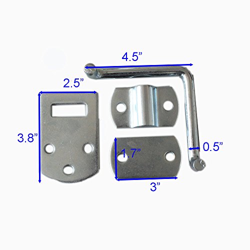 X-Haibei 2 Set Corner Gate Latch Bracket Sets Utility Trailer,Trucks Wood Security Rack Stake Body Gate Bracket