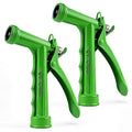 Hose Nozzle 2 Pack, Full Size Pistol Grip Water Nozzle Sprayer with Threaded Front, High Pressure Nozzle, Adjustable Spray Water Flow for Watering, Showering Pet, Washing Car, Cleaning, Green - color: Green, size: 2pcs