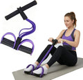 21 Fitness Resistance Bands-6 Tube Pedal Ankle Puller, Pedal Resistance Band with Handle, Natural Latex Fitness Bands, Multifunction Tension Rope for Abdomen, Waist, Arm
