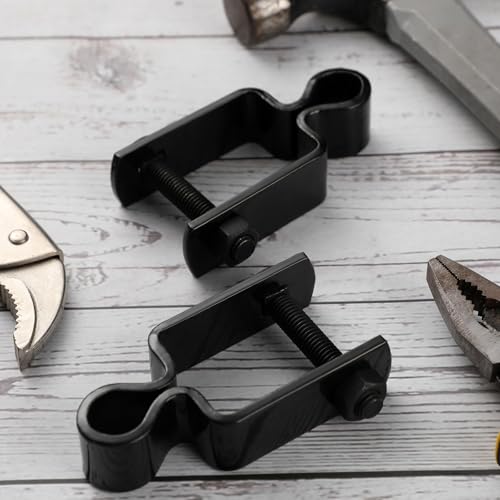 Dansydaisy 2 Pcs 2" x 2" Square Post Female Gate Hinges, Black | 5/8'' Pintle Square Chain Link, Galvanized Fence Gate Post Steel Hinge with Bolt and Nut, Repairing and Replacing Fence Gate - color: Black, size: 2" X 2"