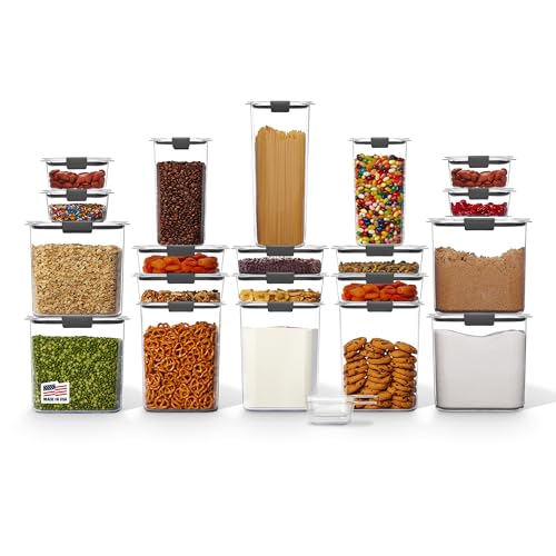 Rubbermaid Brilliance BPA-Free Airtight Food Storage Containers with Lids Set of 20 with Scoops Perfect for Kitchen and Pantry Organization - size: Assorted Sizes (40-Piece)