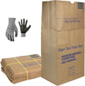 30 Gallon Lawn & Leaf 2-Ply Heavy-Duty Yard Waste Compost Refuse Paper Bags, Eco-Friendly, Tear Resistant, Self Standing, Biodegredable, Made in USA, 15 Count