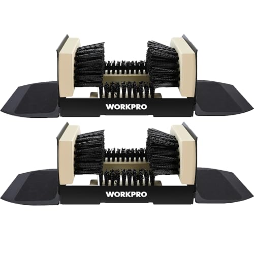 WORKPRO 2 Pack Extra Wide Boot Cleaner, Shoe Brush Scraper Scrubber Outdoor | Heavy Duty Boot Brush, Length 19'' (48.5 cm), All Weather fits for Farm, Porch, Indoors & Outdoors - style: extra wide-2 pack