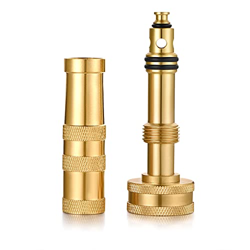Brass Hose Nozzles, Heavy-Duty Brass Adjustable Twist Hose Nozzle, 2 Pack - color: Nozzles AA