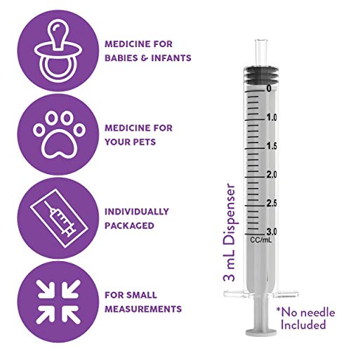 Care Touch Disposable Syringes Without Needle, Luer Slip, 3ml 100 Count