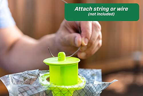 RESCUE! Outdoor Disposable Fly Trap – Hanging Fly Catcher with Attractant Bait, Fly Bag for Patio, Yard, Trash & Farm Areas – Easy-to-Use Outdoor Fly Control - 9 Traps