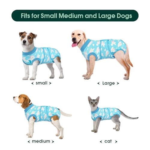 Kuoser Recovery Suit for Dogs Cats, Soft Dog Surgery Suit Female Male Spay | Professional Dog Onesie for Surgery, Substitute E-Collar & Cone, Prevent Licking Dog surgical suit Pet Neuter Suit - color: Fly Piggy, size: X-small (Back:8.3-11.4'', Weight:4-7