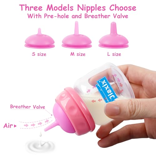 Pet Nursing Bottle Kit for Kitten Puppy,60mlCat Bottle Feeding Kit Nipple Kittens Syringe for Small Cat Dog Newborn Kitten Puppys Rabbits Squirrel Animals (Pink) - color: Pink