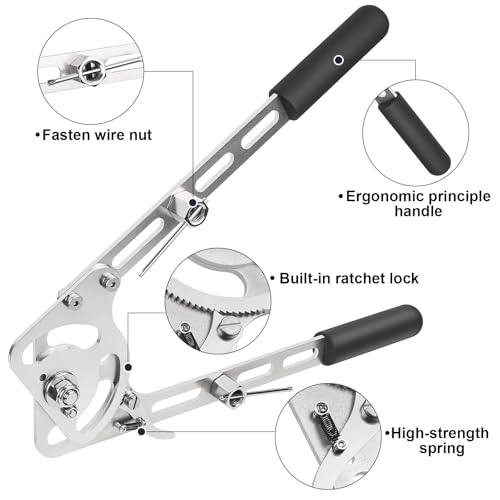 Heavy Duty Fence Fixer, Fence Wire Repair Tool, Fence Restoration Fence Stretcher Tool, Barb Wire Tightener for Tightening Loose & Broken Wire, Fast, Staple-Free for Farms, Ranches, Horse Ranch