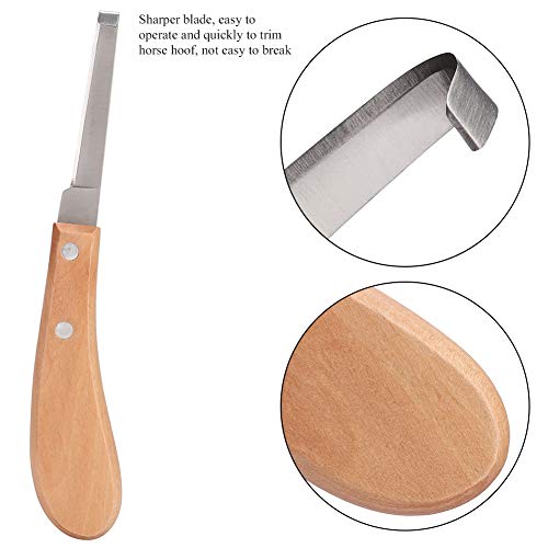 Sharper Hoof Knife, Left or Right Hand Farrier Tools, Carbon Steel Hoof Knife Trimming Tool for Cattle Horse Use, 21.5cm / 8.5 Inch Length, High Strength, Not Easy to Break (straight right hand)