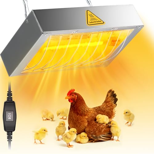 400W Chicken Coop Heater Lamp, Brooder Heat Lamp for Chickens, Adjustable Temp and Height, No Assembly Heater for Chicks Pets Livestock, 1 Pack - color: Heat lamp 400W - 1 Pack