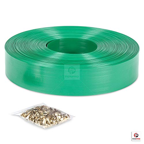 Chain Link Fence Privacy Tape (Emerald Green) | Gardening, Outdoor Wall, Balcony, Patio, Yard, Injury Prevention, Safety Fence Cover for Dog, Other Pet Hedge Slats - color: Emerald Green