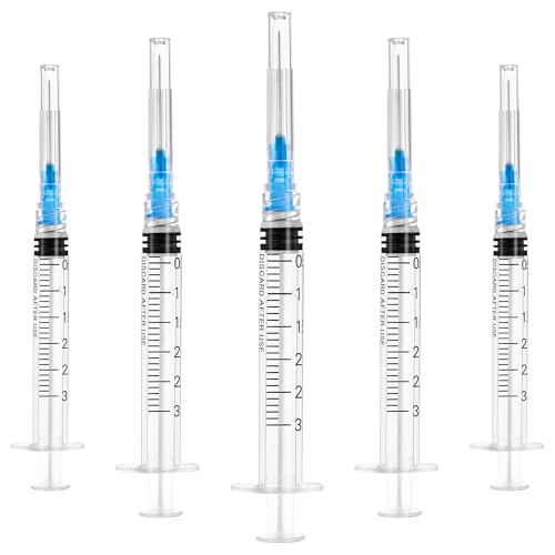 3mL/cc Disposable Luer Lock Syringe 23G 1inch for Lab Use, Individually Wrapped, Pack of 50 - style: 3ml-23G-1" (Luer Lock)