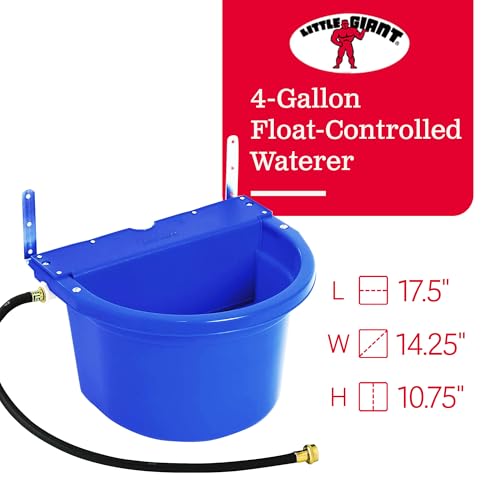 Little Giant FW16BLUE 4 Gal Auto Float Controlled Waterer Livestock (2 Pack)