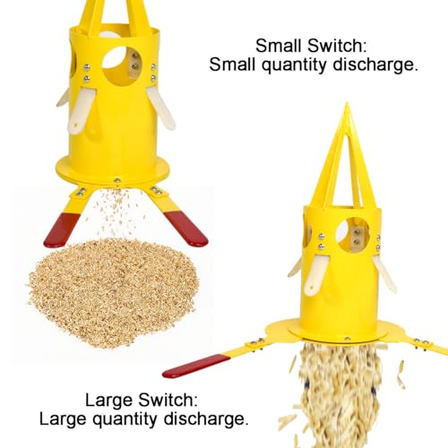 Big Bag Dispenser Bulk Bag Unloader Big Bag Animal Feed Unloader for Warehouse Farm Home Use (Yellow + Red) - color: Yellow + Red