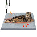 Pet Heating Pad, 9 Adjustable Temperature Cat Heating Pad with Timer, 17.7"x17.7" Waterproof Heated Warming Dog Blanket Bed Mat for Cats Dogs Kitten Puppy Small Animal Indoor with Chew Resistant Cord