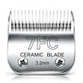 Detachable Pet Clipper Blades Dog Grooming Clipper Replacement Ceramic Blades, Compatible with Andis, Wahl, Oster(Size 7FC,Cut Length 3.2mm) - size: 7FC (3.2mm)