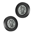 2Pcs Mini Digital Indoor Thermometer Hygrometer Meters Gauge | Accuracy Room Temperature and Humidity Monitor for Reptile Humidors Jars Incubators Guitar Case Green House Fahrenheit (℉)