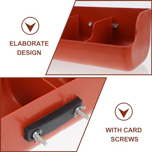GANAZONO Piglet Feeding Trough Plastic Pig Feeder for Dry Wet Food and Water 5 Slot Pig Trough Feeder Easy Clean Livestock Feeding Tool 21.25 X 7.08 X 5.11 in