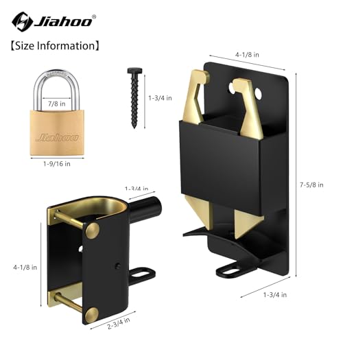 JIAHOO 2 Way Farm Gate Latch, Heavy Duty Gate Latches for Metal Tube Gates | Two-Way Lockable Livestock Gate Latch Hardware, For Cattle Gate Horse Corral, Ranches, Pastures, Pet Cage - style: Farm Gate Latch & Padlock