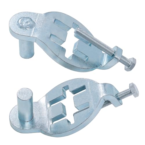 T-Post Gate Hinge Pins, 5/8" Pin Shank Compatible with Metal T Post, Galvanized Steel, Ideal for Chain Link Gates, Farm & Backyard, 2-Pack