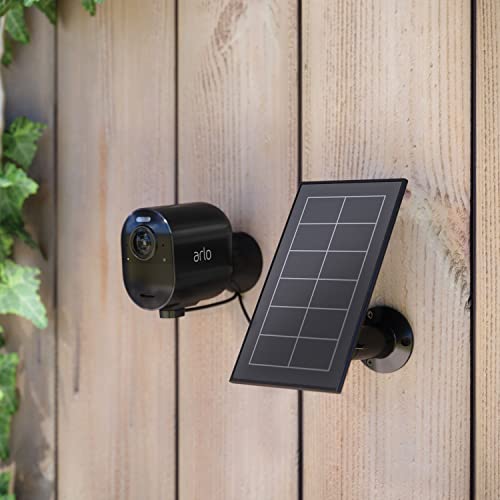 Arlo Solar Panel Charger (2021 Released) - Certified Accessory - Works with Arlo Pro 5S 2K, Pro 4, Pro 3, Floodlight, Ultra 2, and Ultra Cameras, Weather Resistant, Easy Install, Black - VMA5600B - color: Black